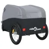 vidaXL Remorque vélo noir et gris 45 kg Fer Voir les images du produit 8