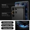 Close-up of a phone case with feature callouts and a separate image showing drop protection. Anteprima dell’immagine prodotto