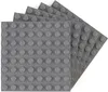 A stack of five dark gray LEGO baseplates, each 8x8 studs, arranged in a fanned-out pattern against a white background. Produktbild-Vorschau