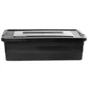 A black storage box with a clear lid insert, shown from the side against a white background. Anteprima dell’immagine prodotto