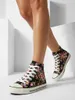 Damen Sneaker Flora Schwarz-Blumenmuster Stoff für den Produktbild-Vorschau 3