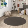 Velours Teppich Joy Dunkelbraun Rund, Größe:400 cm Rund Produktbild-Vorschau 1