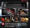 A collage of images showing a car trunk liner being used in various scenarios, including carrying debris, a dog, garden supplies, and groceries. Text below highlights its versatility. Náhľad obrázku produktu