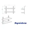 Wandbord Edelstahl Verstärkt, 2 Böden, 100X30 Produktbild-Vorschau 7
