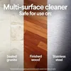 A split image showing different surfaces that a multi-surface cleaner can be used on, with text overlays. Náhľad obrázku produktu