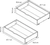 Vitalispa Rollschublade Everest, 98 x 56 cm 2er Set, Weiß Produktbild-Vorschau 3