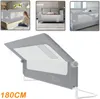 Collage showing a bed rail in different settings and a close-up view. Náhled obrázku produktu