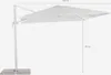 Aluminium-Gartenschirm mit dezentraler Stange für Haus 3x3m Produktbild-Vorschau 6