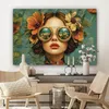 Wanddeko 120x80 cm - Frau - Blumen - Schmetterlinge - Natur Produktbild-Vorschau 7