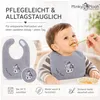 Minky Mooh® 3er Set Babylätzchen 20x25 cm aus Baumwolle mit Produktbild-Vorschau 4