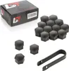 15x Radschrauben Kappen Set 17 mm schwarz Matt für CITROEN Produktbild-Vorschau 1