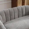 okwish Pohovka chenille dvoumístná retro design s rýhovaným Náhled obrázku produktu 8
