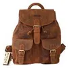 Leder Rucksack Laptop-Tasche Retro Segeltuch Vintage Produktbild-Vorschau 2