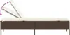 vidaXL Sonnenliege mit Tisch und Auflage Braun Poly Rattan Produktbild-Vorschau 6