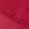 A close-up view of a red fabric surface with water droplets. Produktbild-Vorschau