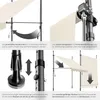 tectake® Klemmmarkise mit Handkurbel einfache Montage Produktbild-Vorschau 4