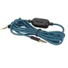 A gaming headset cable with a braided cord and inline controls. Voir les images du produit