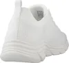 A white Skechers Bobs Sport shoe shown from the back. Voir les images du produit