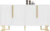 Sideboard Weiß Gold 152x40x75 cm - Moderne Anrichte mit Produktbild-Vorschau 10