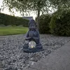 LED-Solar-Figur 'Buddha', grauer Buddha, Glaskugel Produktbild-Vorschau 10