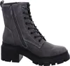 A single gray lace-up boot with a side zipper and a chunky heel is shown against a white background. Produktbild-Vorschau