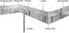A close-up view of aluminum edging components, showing various connection types and an anchor stake. Produktbild-Vorschau