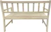 A wooden garden bench shown from the front against a white background. Produktbild-Vorschau