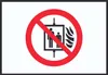 Aufzug im Brandfall nicht benutzen Symbol Schild A3 Produktbild-Vorschau 1