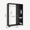 Armoire 'Nesbyen' avec barre de penderie noir Voir les images du produit 4