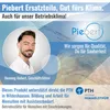 A man is featured in a circular frame, with company branding and marketing text overlaying a background of blurred natural elements. Produktbild-Vorschau