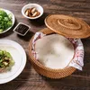 A table setting with ingredients for making wraps, including a tortilla basket. Anteprima dell’immagine prodotto