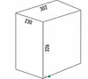 A diagram of a rectangular prism with dimensions labeled. Produktbild-Vorschau