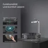 A bathroom sink and faucet are displayed on a dark surface, with inset images highlighting product features. Anteprima dell’immagine prodotto