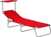 SUGIFT Sonnenliege klappbar mit Dach, Gartenliege Produktbild-Vorschau 2
