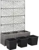 vidaXL Zvýšený záhon s mřížkou 3 květináče 83×30×130cm Poly Náhled obrázku produktu 3