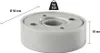 Tarrox Möbelfuß rund 18x Ø50 mm Kunststoff grau Produktbild-Vorschau 3