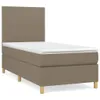 Boxspringbett mit Matratze Taupe 100x200 cm Stoff Produktbild-Vorschau 1