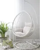 BELIANI Hängesessel Weiß Polyrattan Gestell inkl. Kissen Produktbild-Vorschau 4