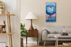 Wandbild Leinwand Bilder mit Uhr 30x60 Bäume malen Produktbild-Vorschau 3