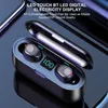 Close-up of wireless earbuds in their charging case, with text overlay highlighting features. Produktbild-Vorschau