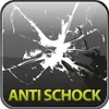 A graphic illustration of a cracked screen with the text 'ANTI SCHOCK' below it. Produktbild-Vorschau
