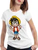 style3 Pixel Luffy Damen T-Shirt piece strohhut pirat one, Produktbild-Vorschau 1