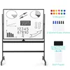 GOPLUS Whiteboard 120x90cm mit Rollen abschließbar, mit Produktbild-Vorschau 3