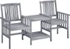 vidaXL Gartenstühle mit Teetisch 159x61x92 cm Massivholz Produktbild-Vorschau 7