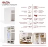 Garderoba HAGA III 2Sz1W BIAŁY 2x Szafa + Wieszak Do Podgląd zdjęcia produktu 10