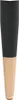 A close-up product shot of the bottom part of a cylindrical object, split into two colors: black at the top and tan at the bottom, tapering to a rounded end. Produktbild-Vorschau