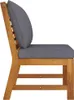 vidaXL Modular-Mittelsofa mit Dunkelgrauen Kissen Akazie Produktbild-Vorschau 3