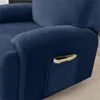 Elastický velurový potah na relaxační křeslo s podnožkou Náhled obrázku produktu 7