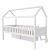Flieks Lit surélevé d'enfant Lit de maison 90x200cm avec Voir les images du produit 8