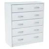 Commode 5 tiroirs finition mate, commode 74cm de large en Voir les images du produit 6
